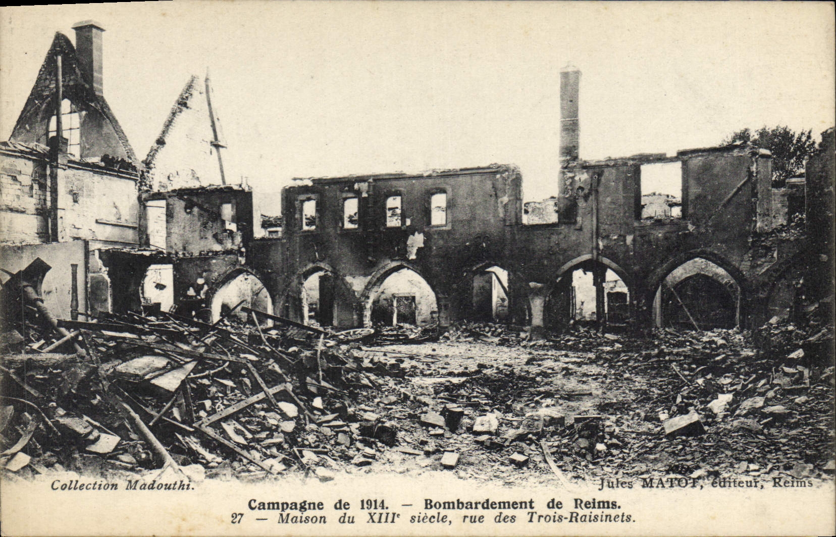 CPA Militaria Campagne de 1914 Bombardement de Reims 