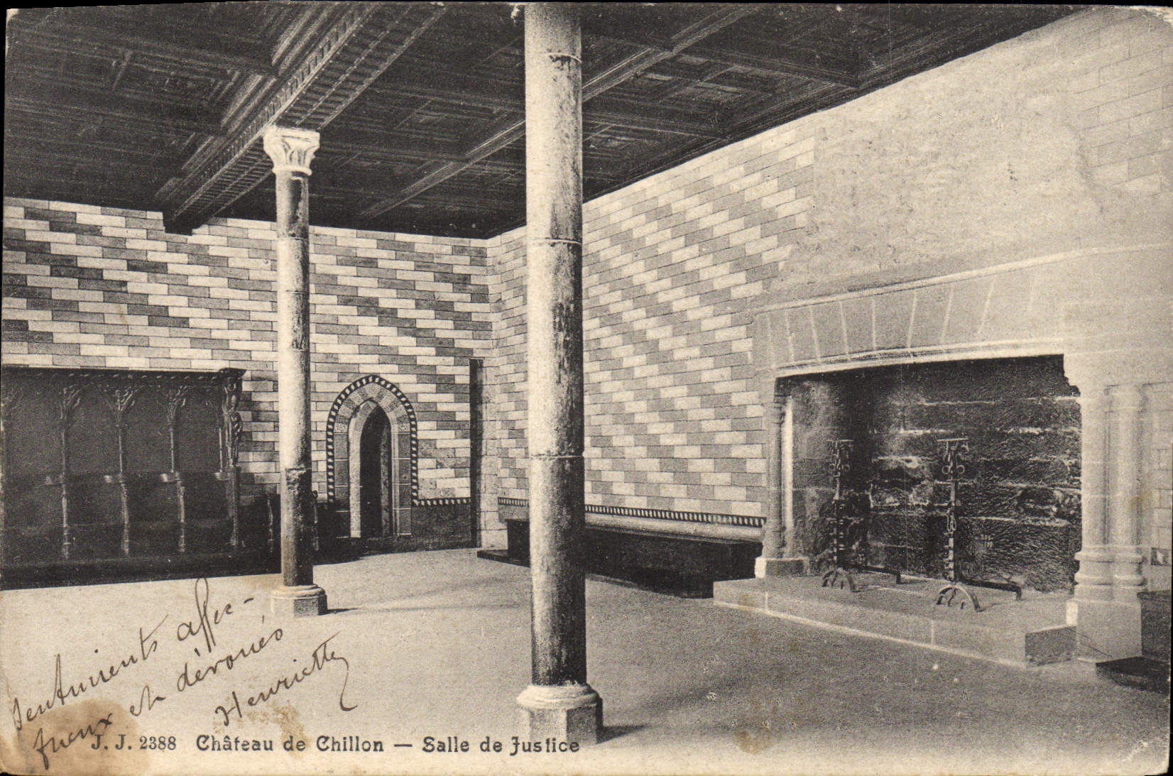CPA Chateau de Chillon Salle de Justice 