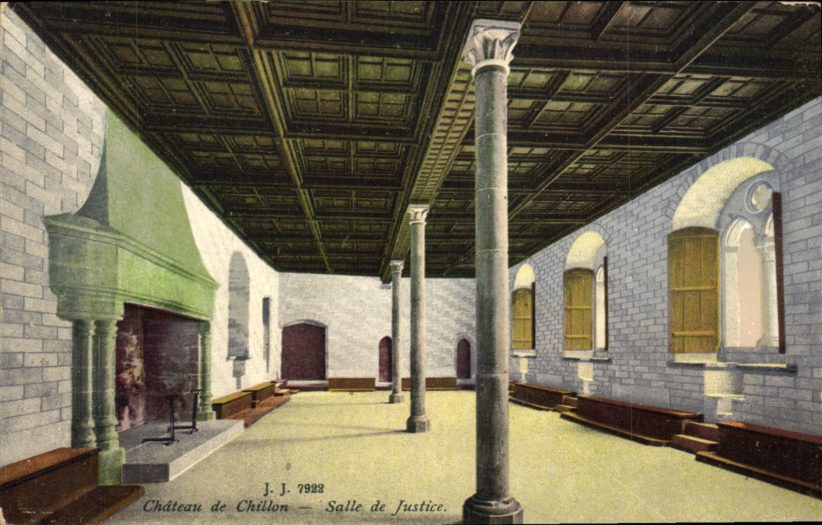 CPA Chateau de Chillon Salle de Justice 