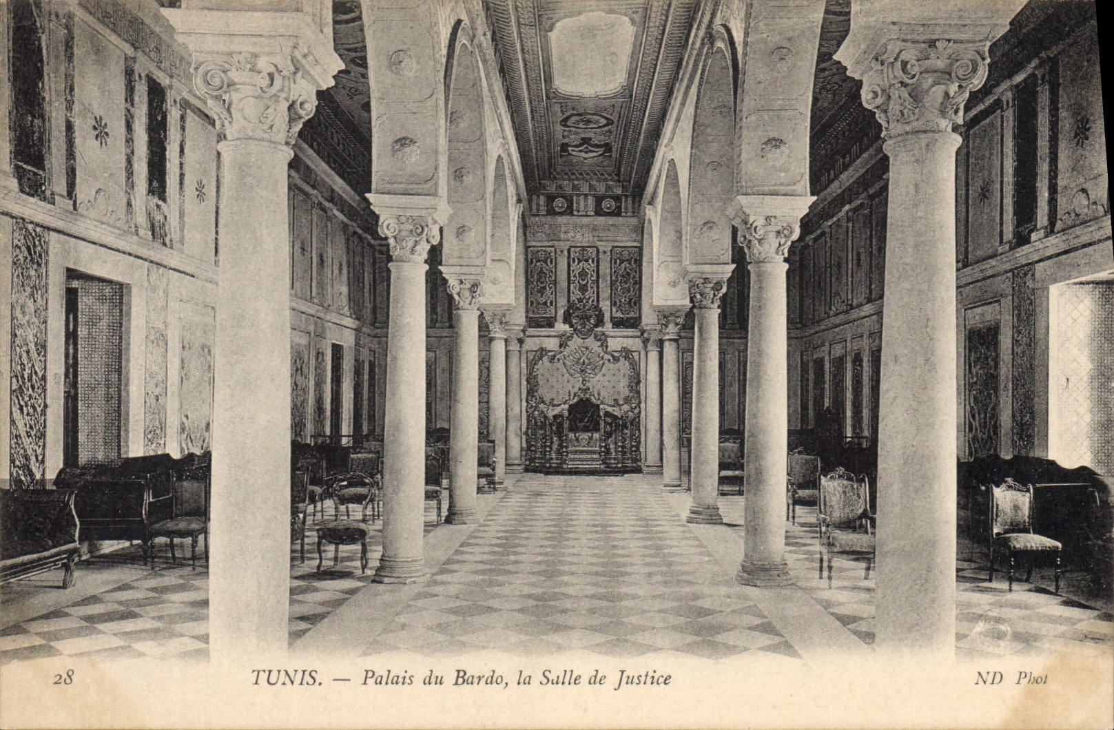 CPA Tunis Palais du Bardo  la Salle de Justice 