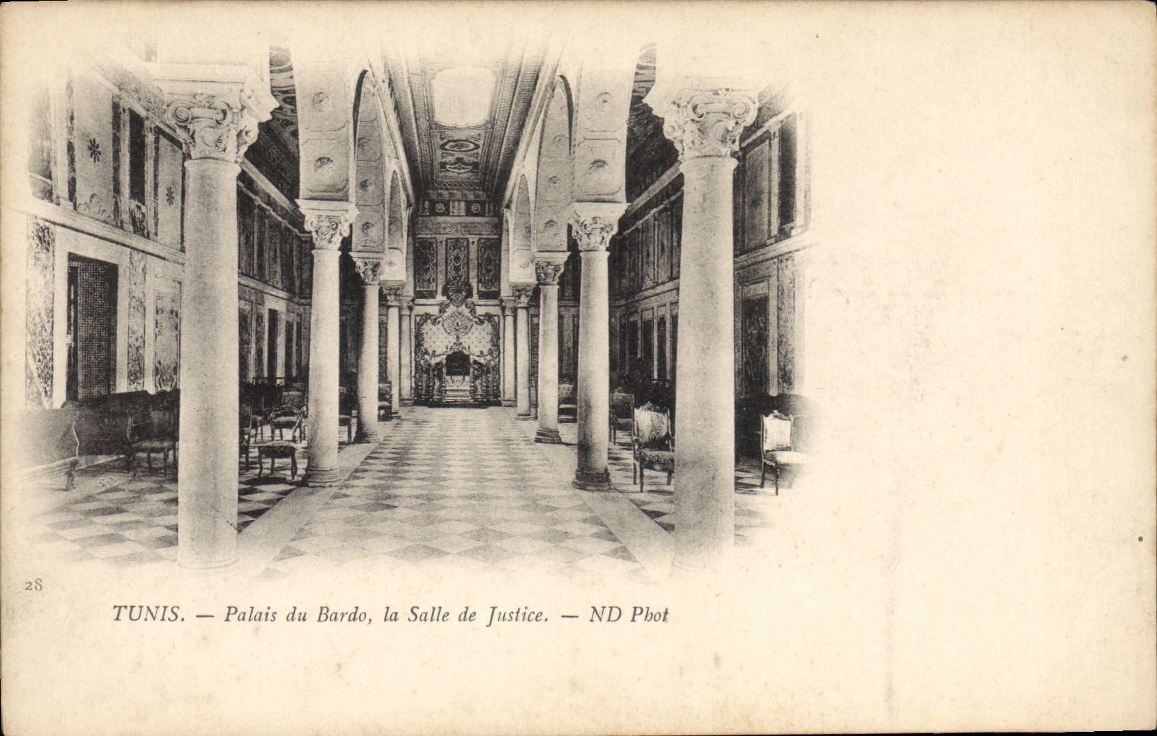 CPA Tunis Palais du Bardo  la Salle de Justice 