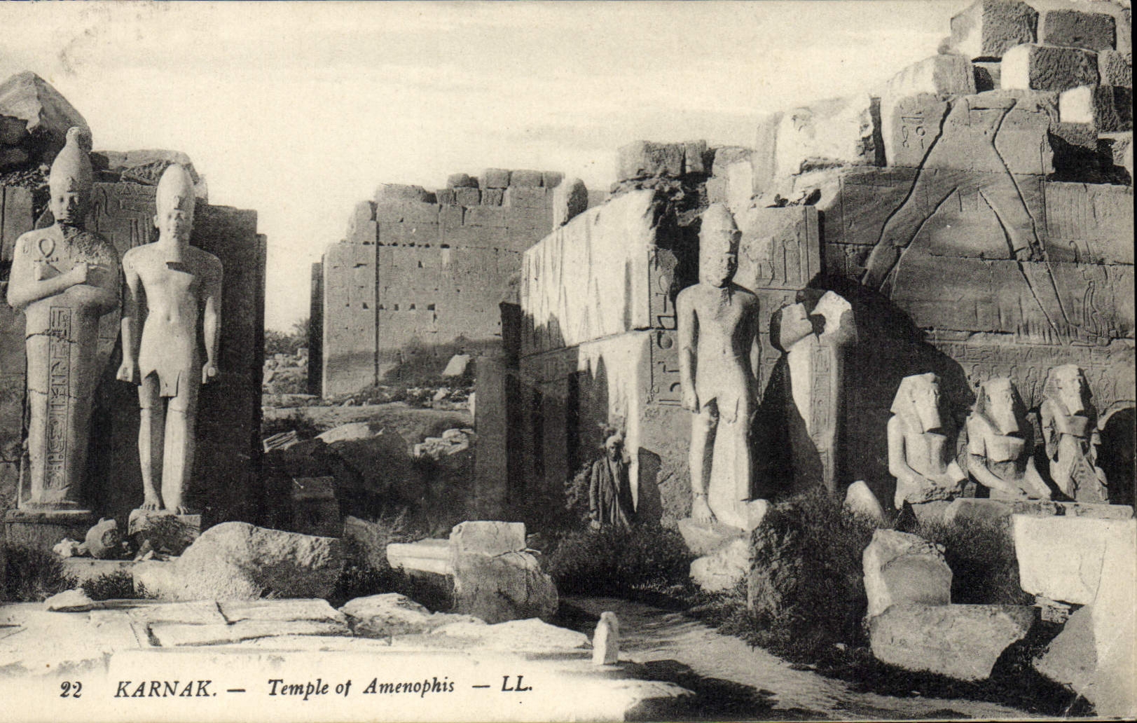 CPA Egypt Egypte Karnak Temple of Amenophis