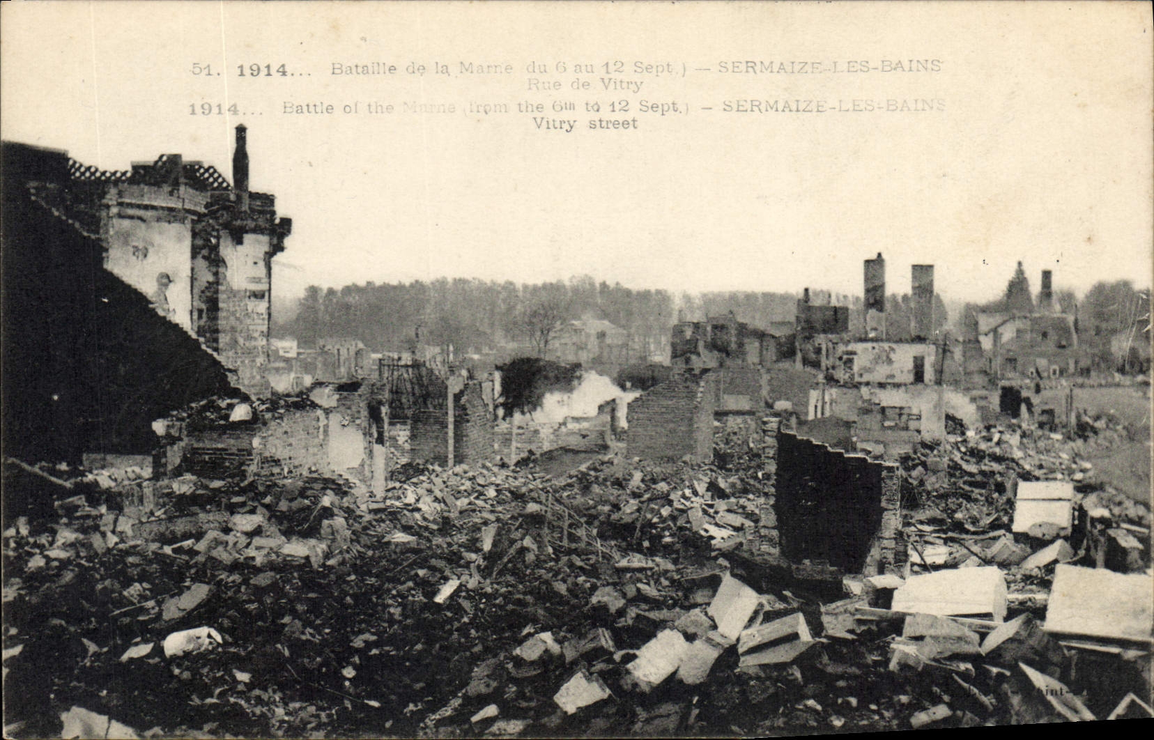 CPA Militaria Sermaize les Bains Rue de Vitry