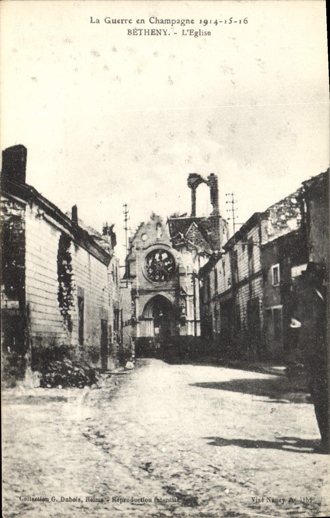 CPA Militaria La Guerre en Champagne 1914 15 16 Betheny L'Eglise 