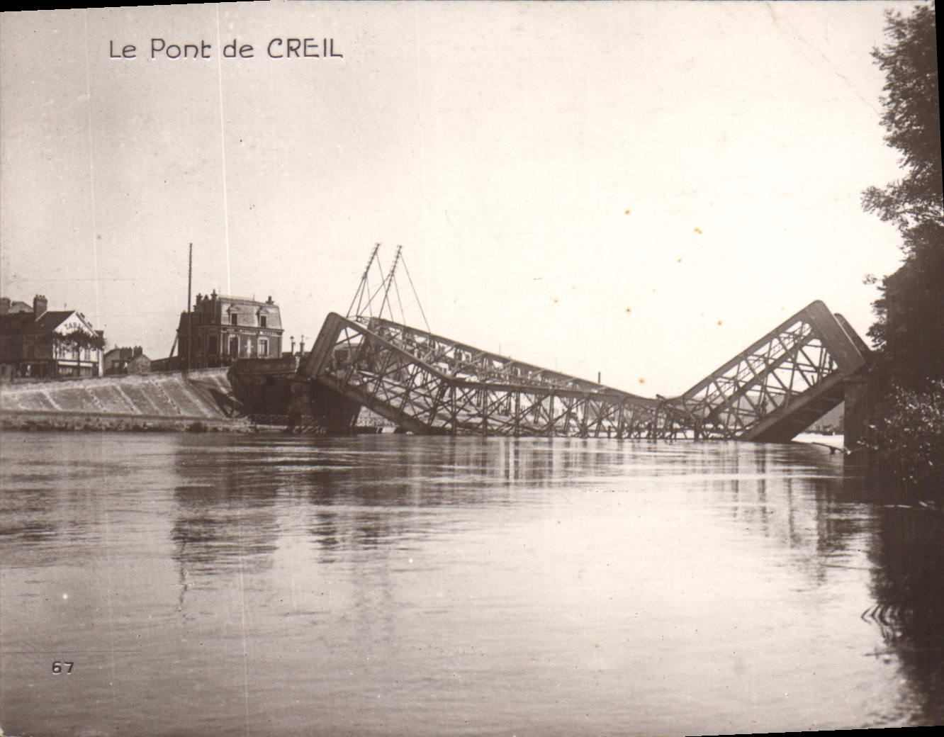 CPA Militaria Le Pont de Creil 