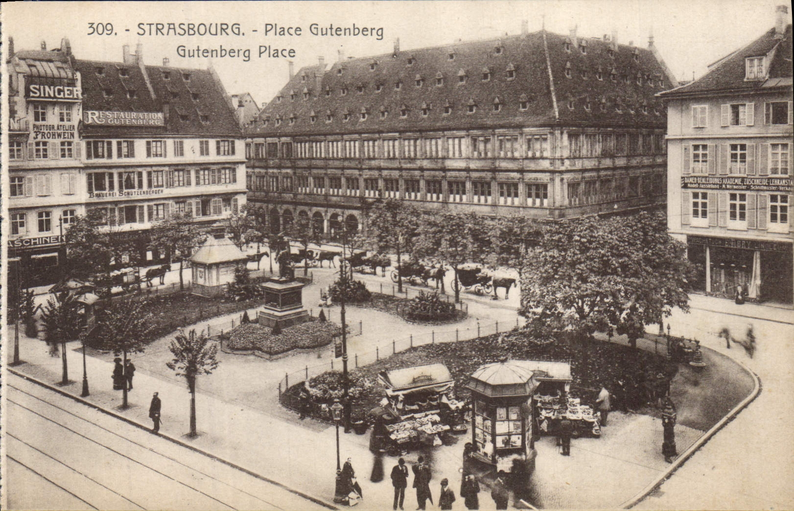 CPA Strasbourg Place Gutenberg 