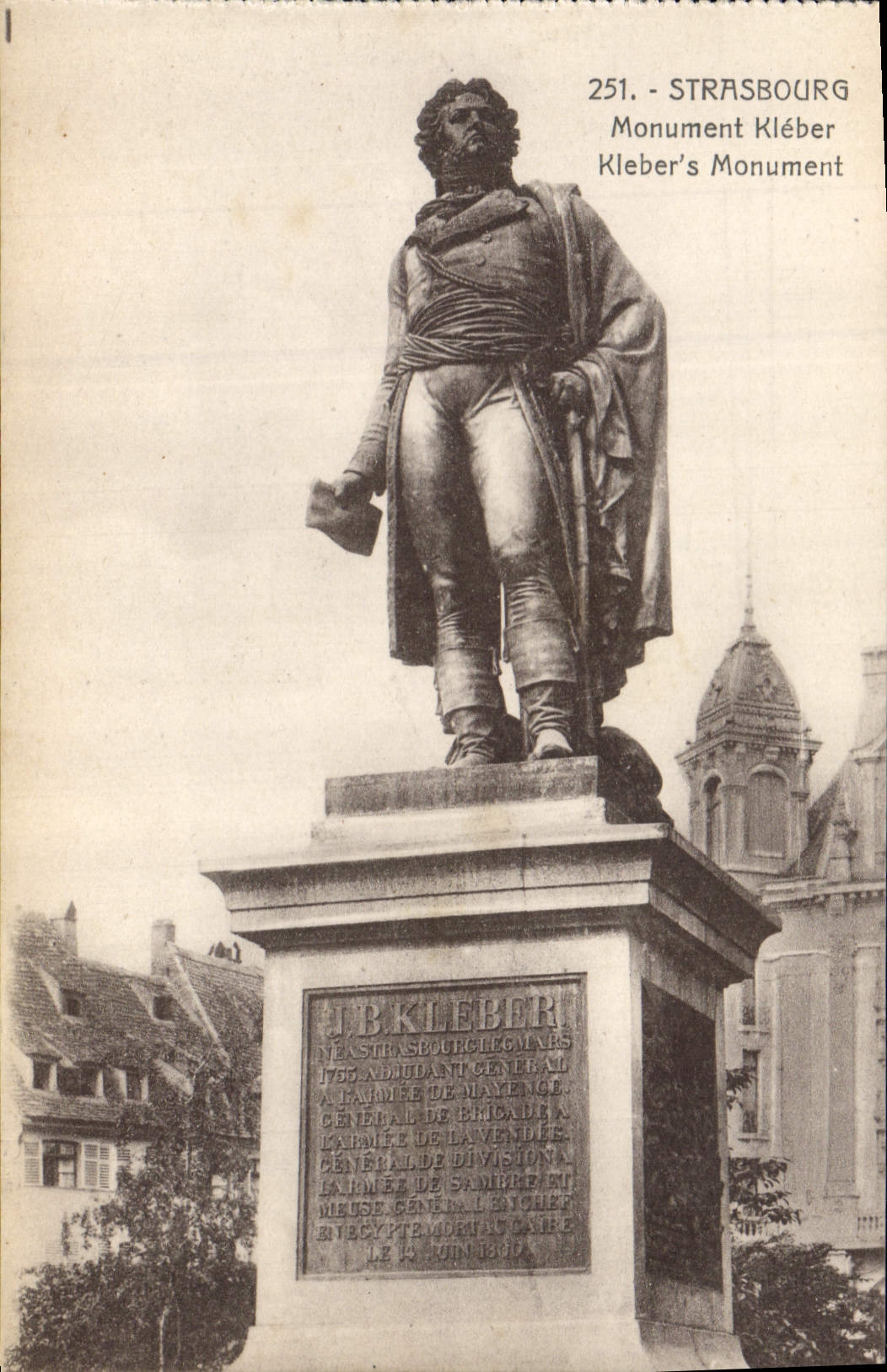 CPA Strasbourg Monument Kleber 