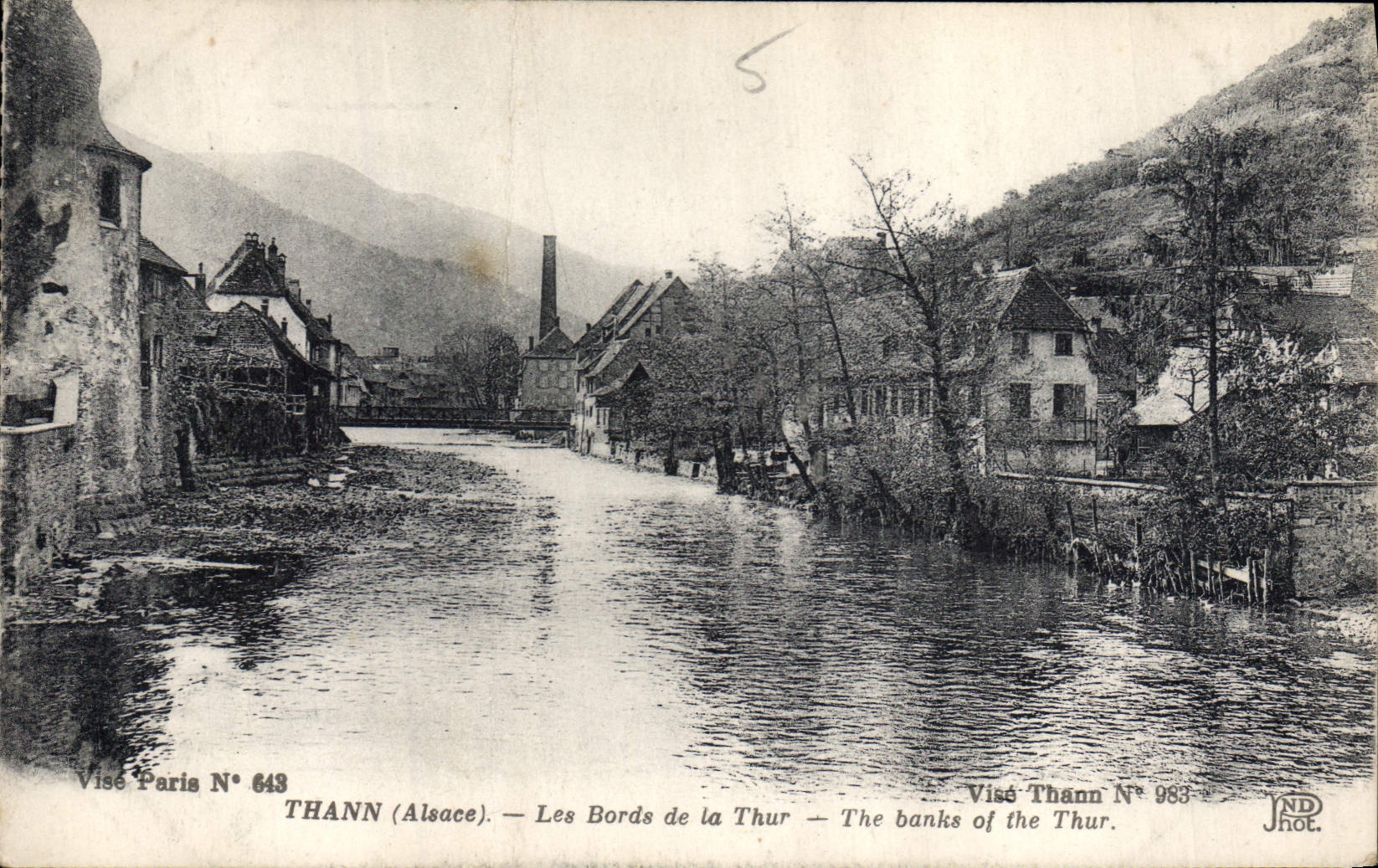 CPA Thann Alsace Les Bords de la Thur