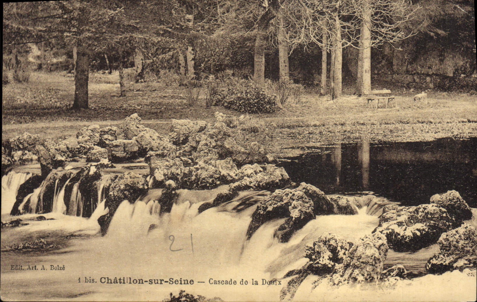 CPA Chatillon sur Seine Cascade de la Doufx