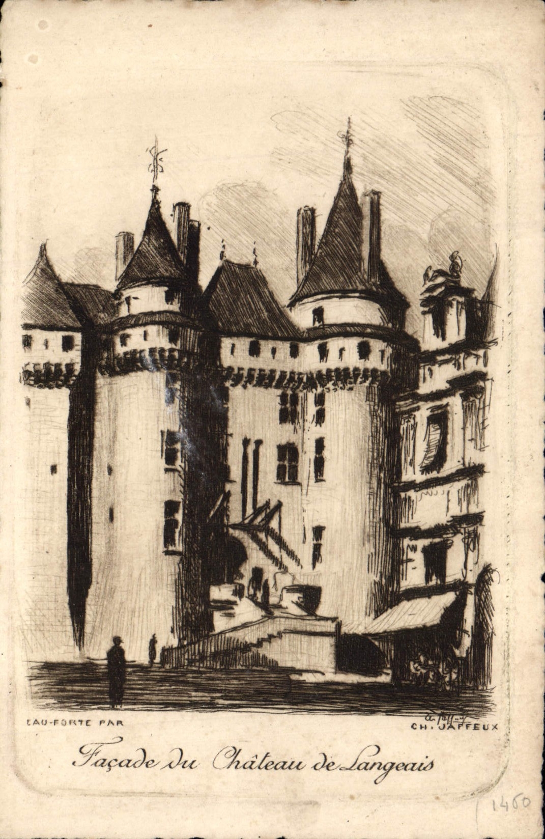 CPA Façade du Chateau de Langeais 