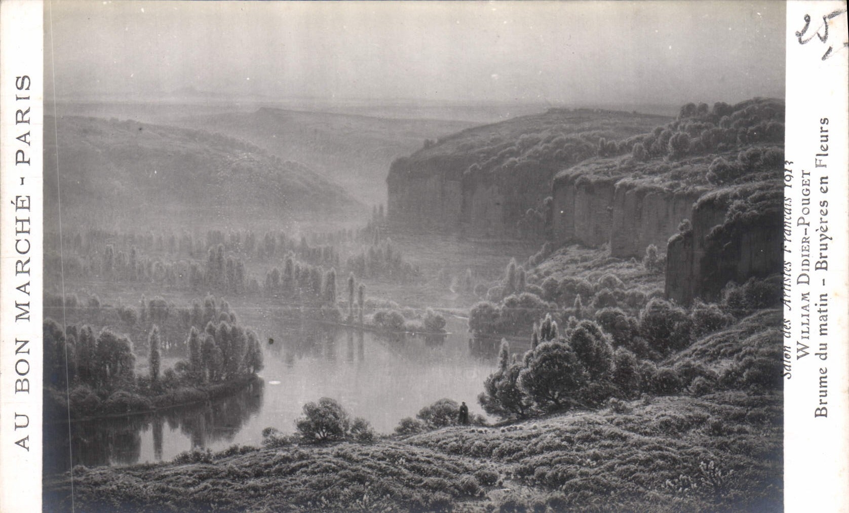 CPA William Didier Pouget Brume de matin Bruyeres en Fleurs 