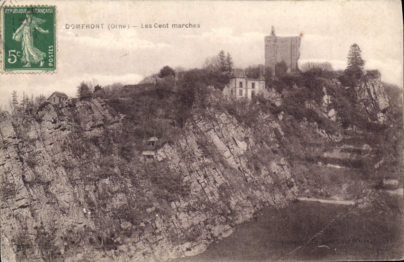 CPA Domfront Orne Les Cent Marches 