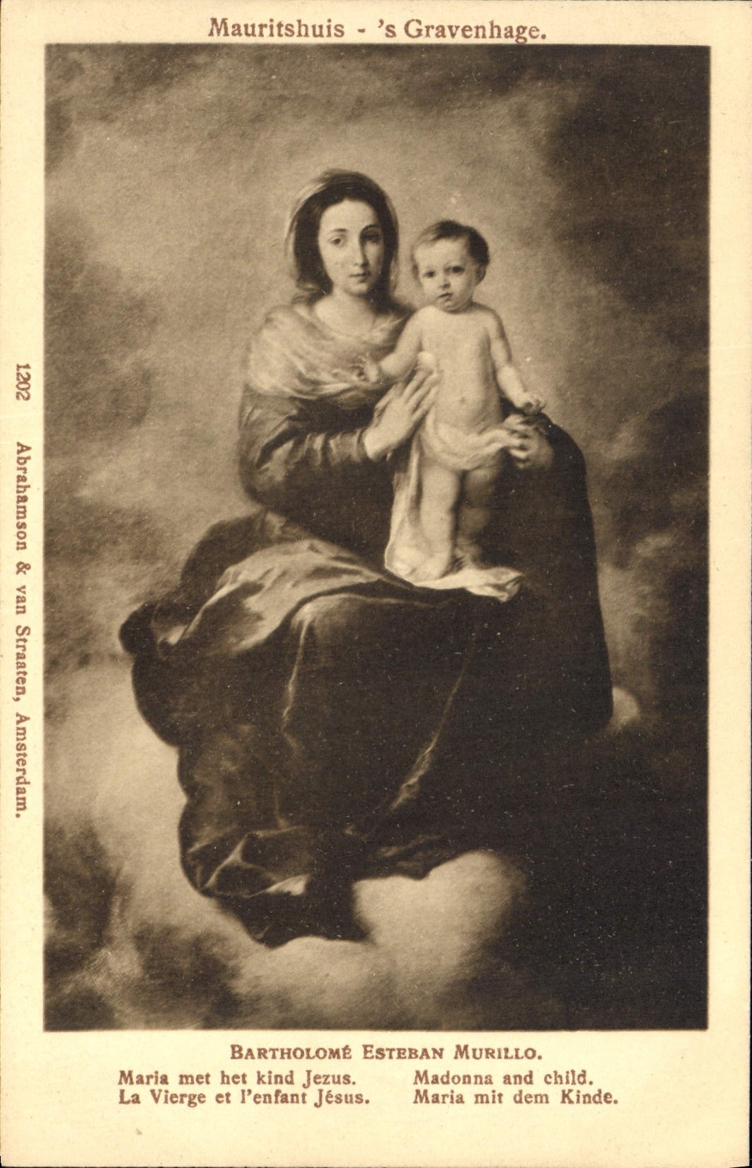 CPA Mauritshuis S Gravenhage Bartholome Esteban Murillo Matia met het kind Jezus La Vierge et l'enfa
