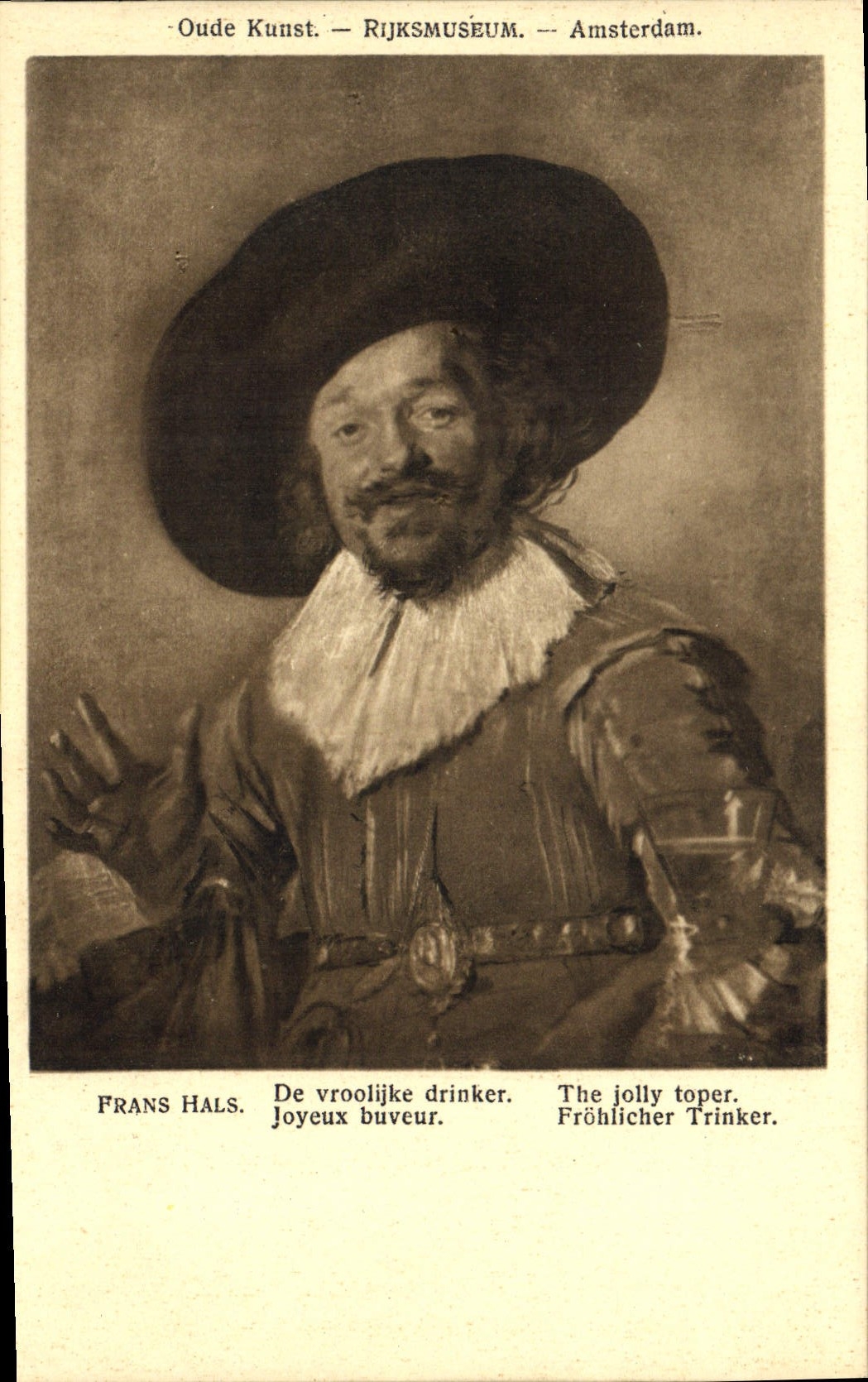 CPA Oude Kunst Rijksmuseum Amsterdam Frans Hals De vroolijke drinker Joyeux buveur 