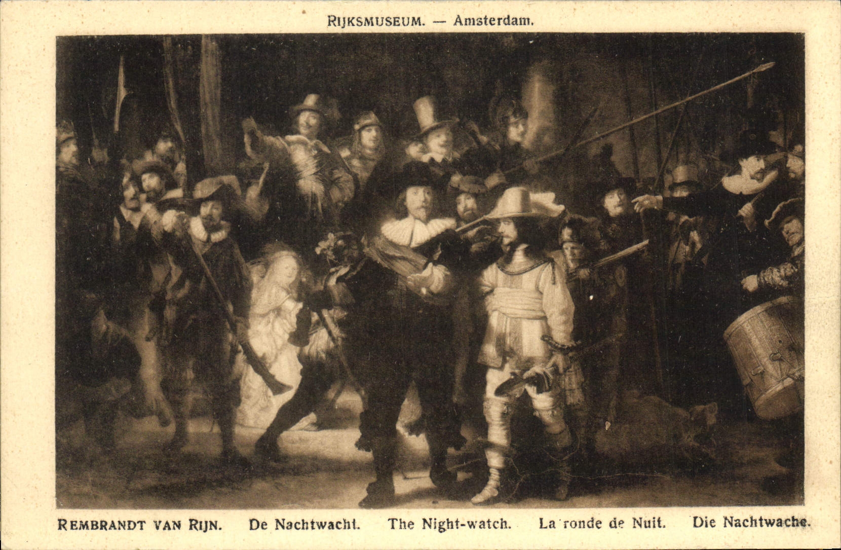 CPA Rijks Museum Amsterdam Rembrandt Van Rijn De Nachtwacht La ronde de Nuit 