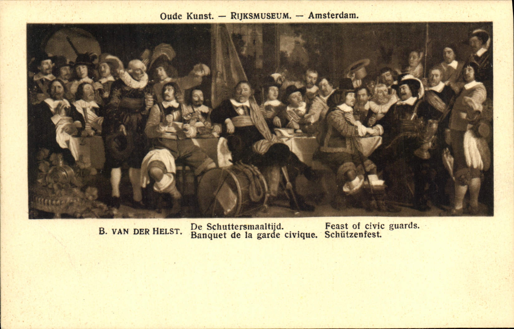 CPA Oude Kunst Rijksmuseum Amsterdam B Van Der Helst De Schuttersmaaltijd 