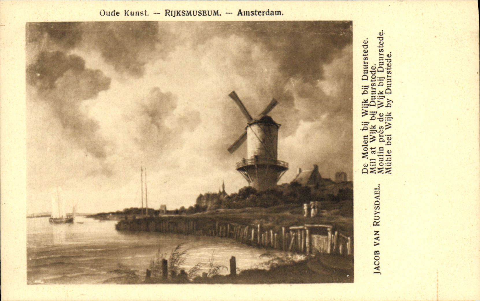CPA Oude Kunst Rijksmuseum Amstedram Jacob Van Ruysdael De Molen bij Wijk bij Duurstede 
