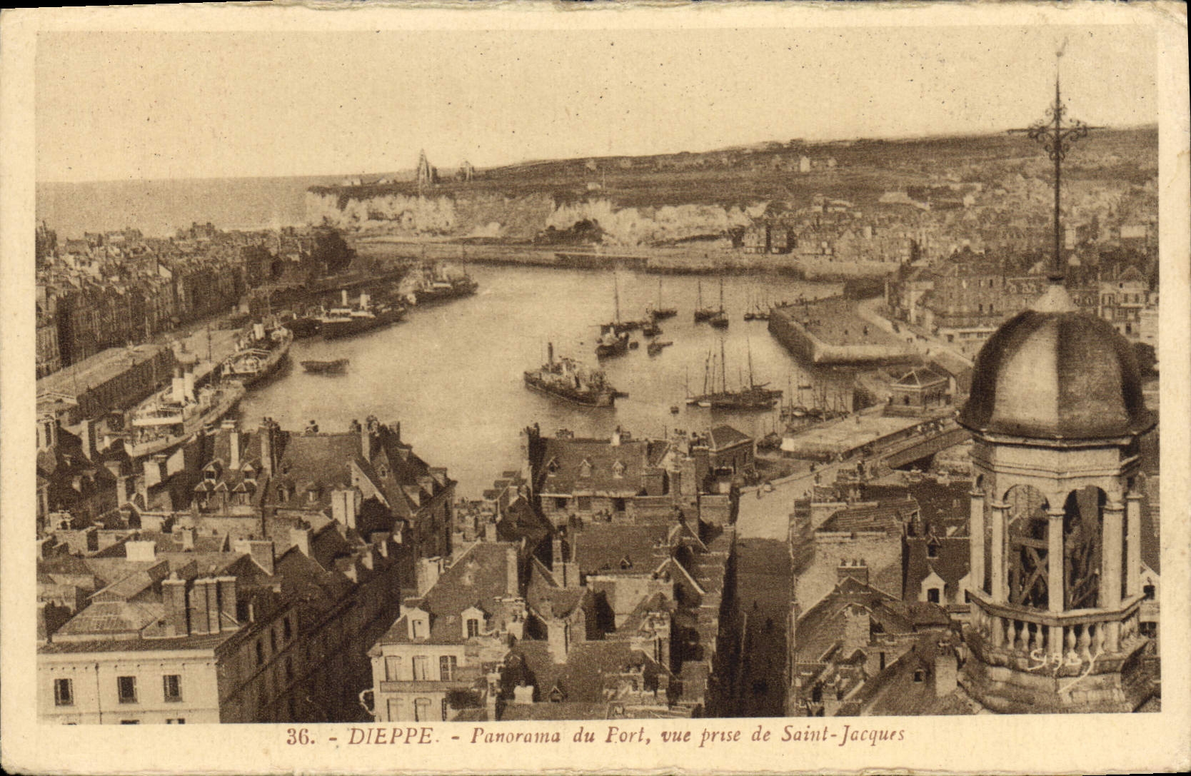 CPA Dieppe Panorama du Fort vue prise de Saint Jacques 