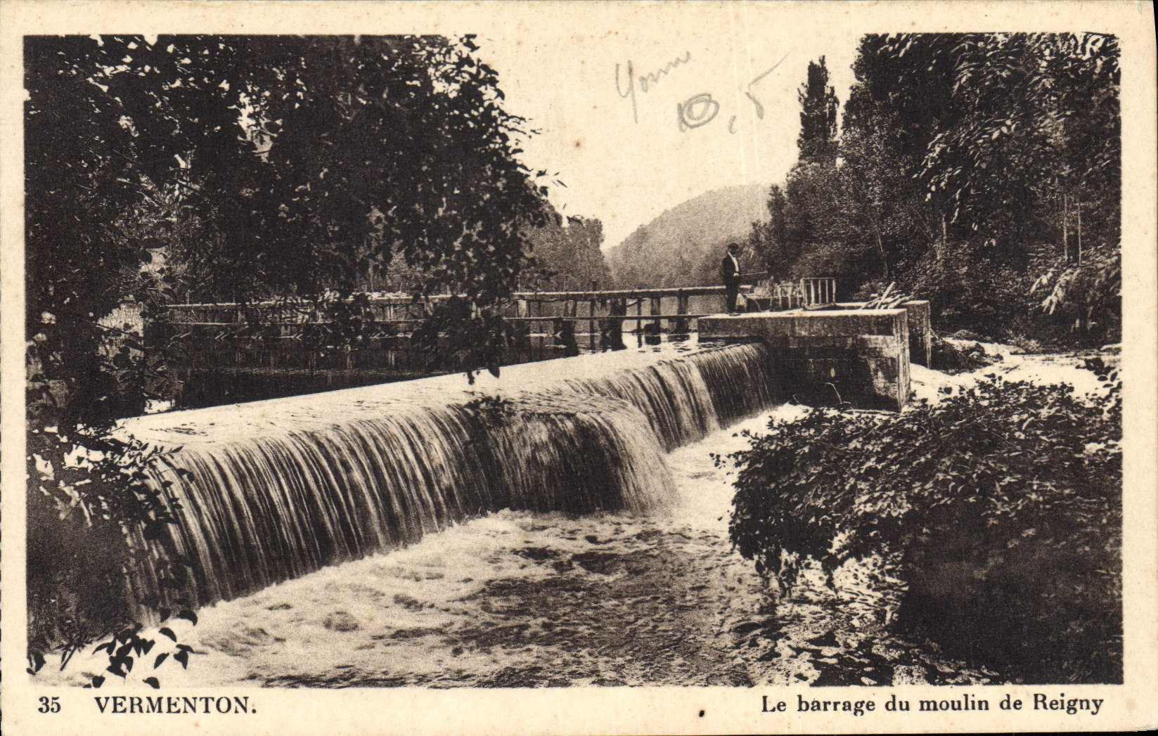 CPA Vermenton Le barrage du moulin de Reigny