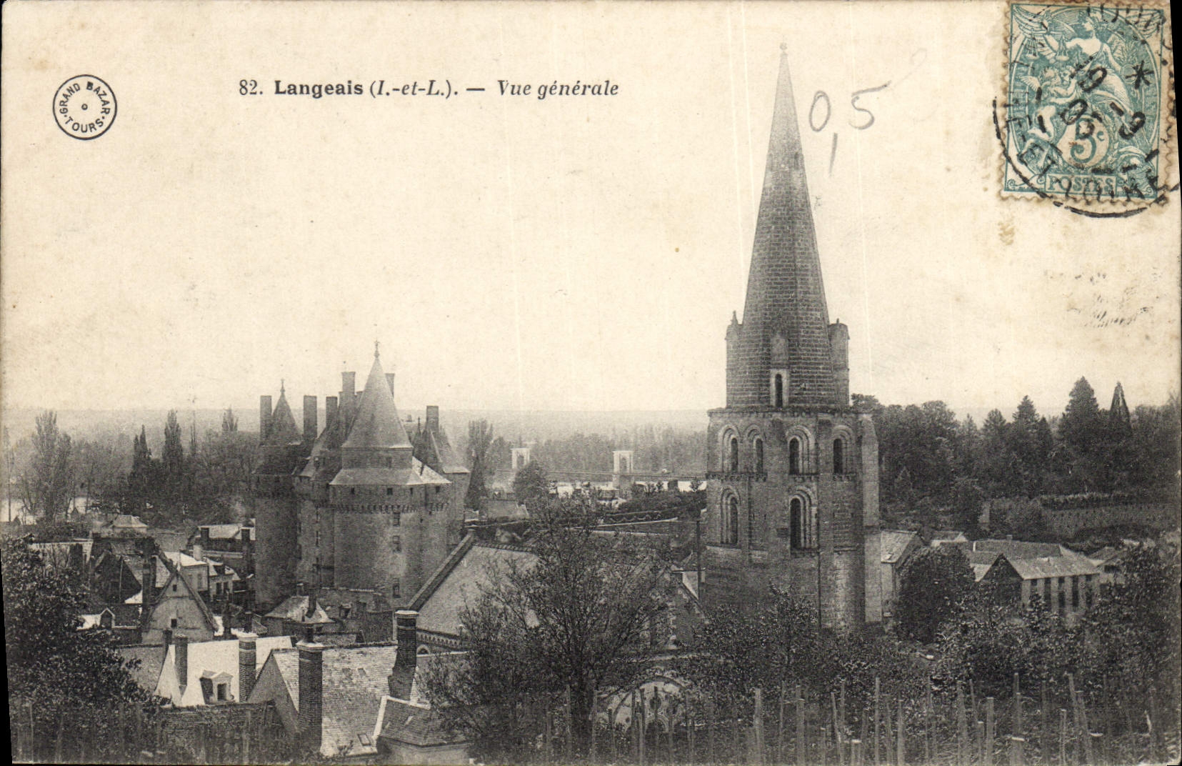 CPA Langeais Vue generale 