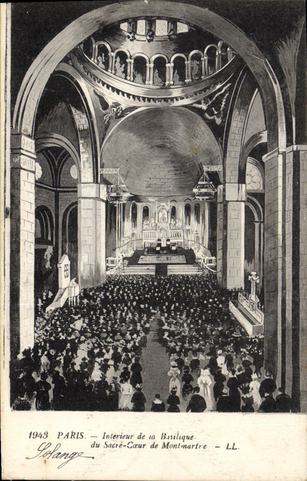 CPA Paris Interieur de la Basilique du Sacre Cour de Montmartre