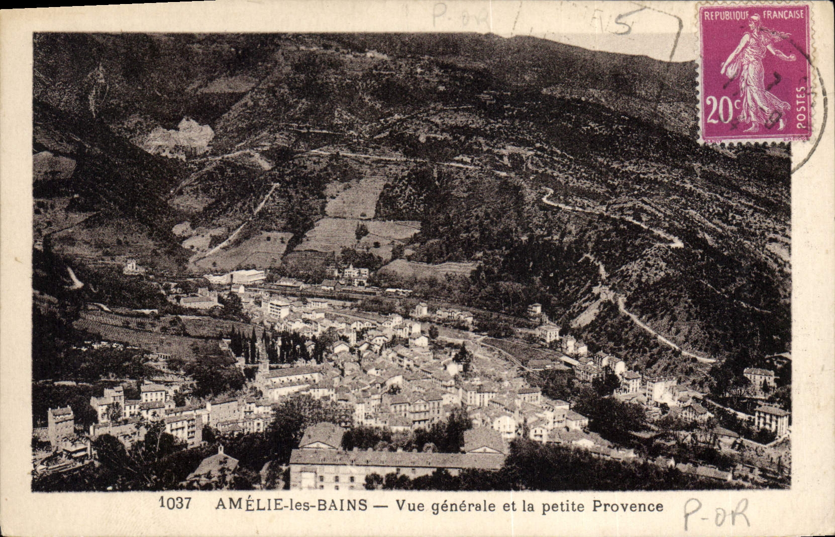 CPA Amelie les Bains Vue Generale et la Petite Provence