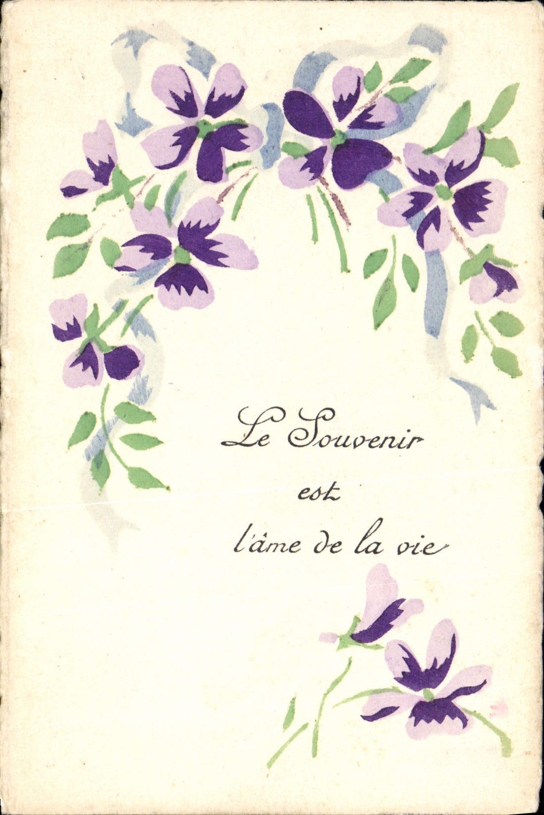 CPA Le Souvenir est Lame de la vie 