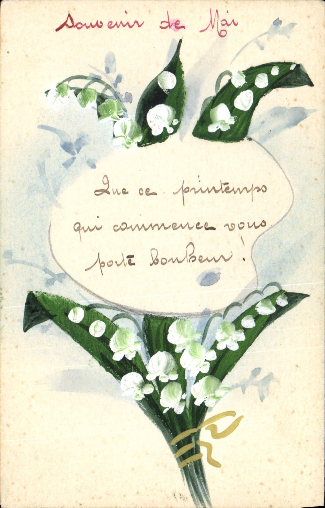 CPA Fantaisie Fleurs (dessin a la main)