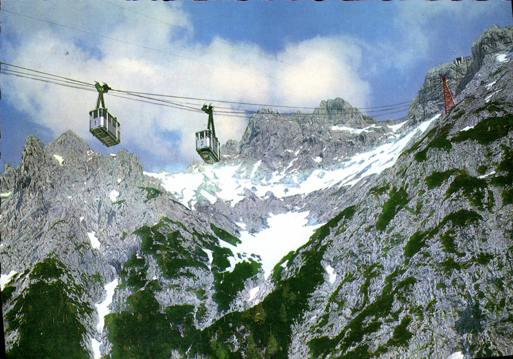 CPA Mittenwald Karwendelbahn gegen Viererspitze und Gipfelstation