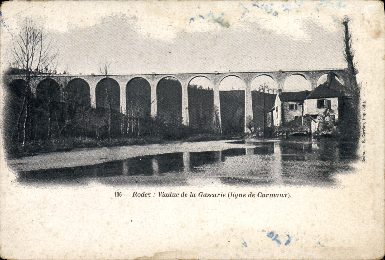 CPA Rodez Viaduc de la Gascarie Ligne de Carmaux 