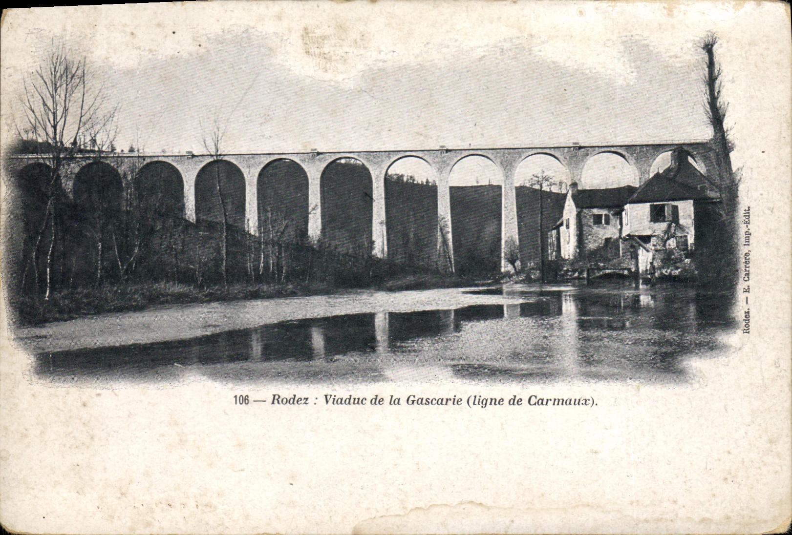 CPA Rodez Viaduc de la Gascarie Ligne de Carmaux 