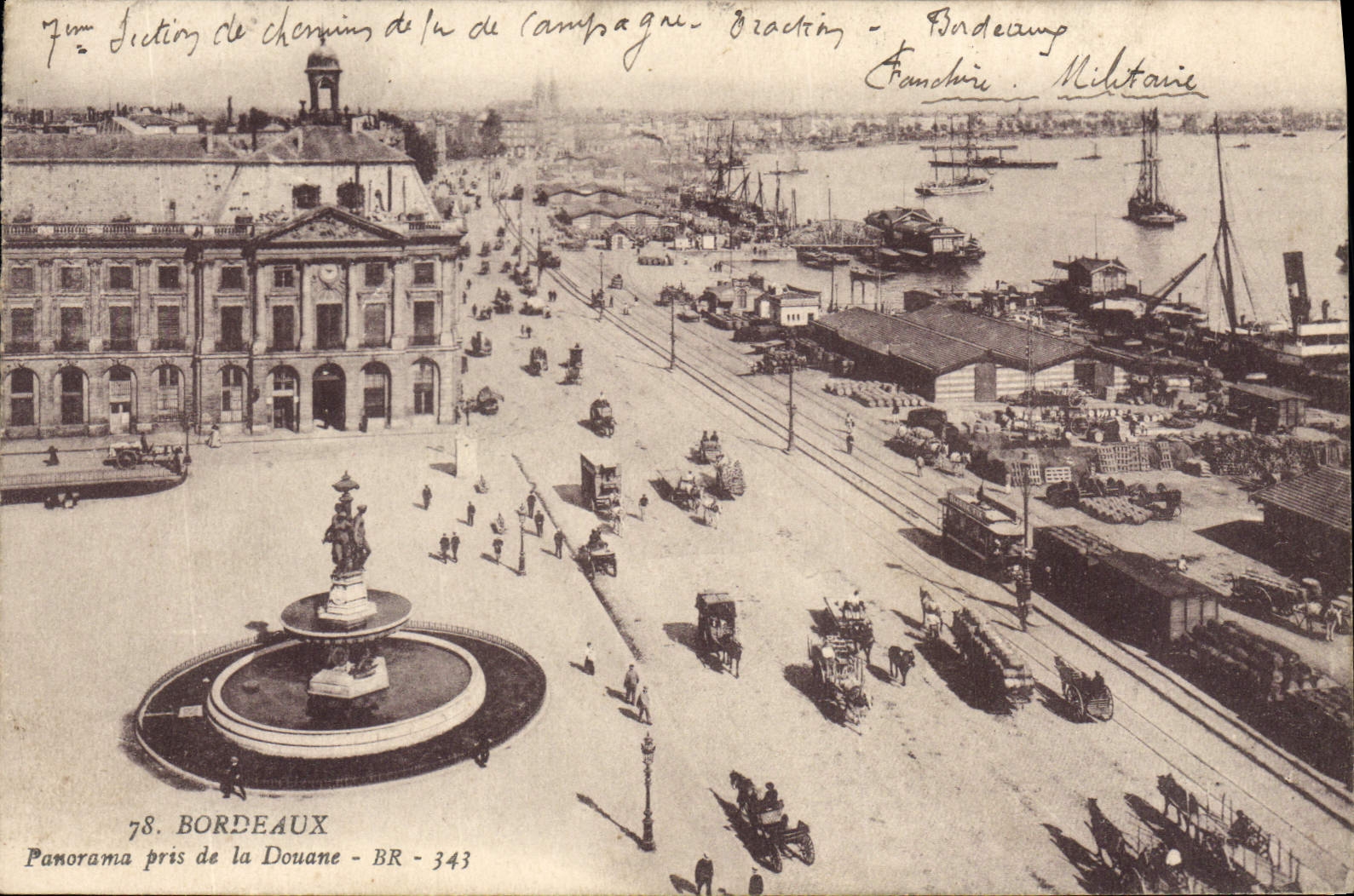 CPA Bordeaux Panorama Pris de la Douane