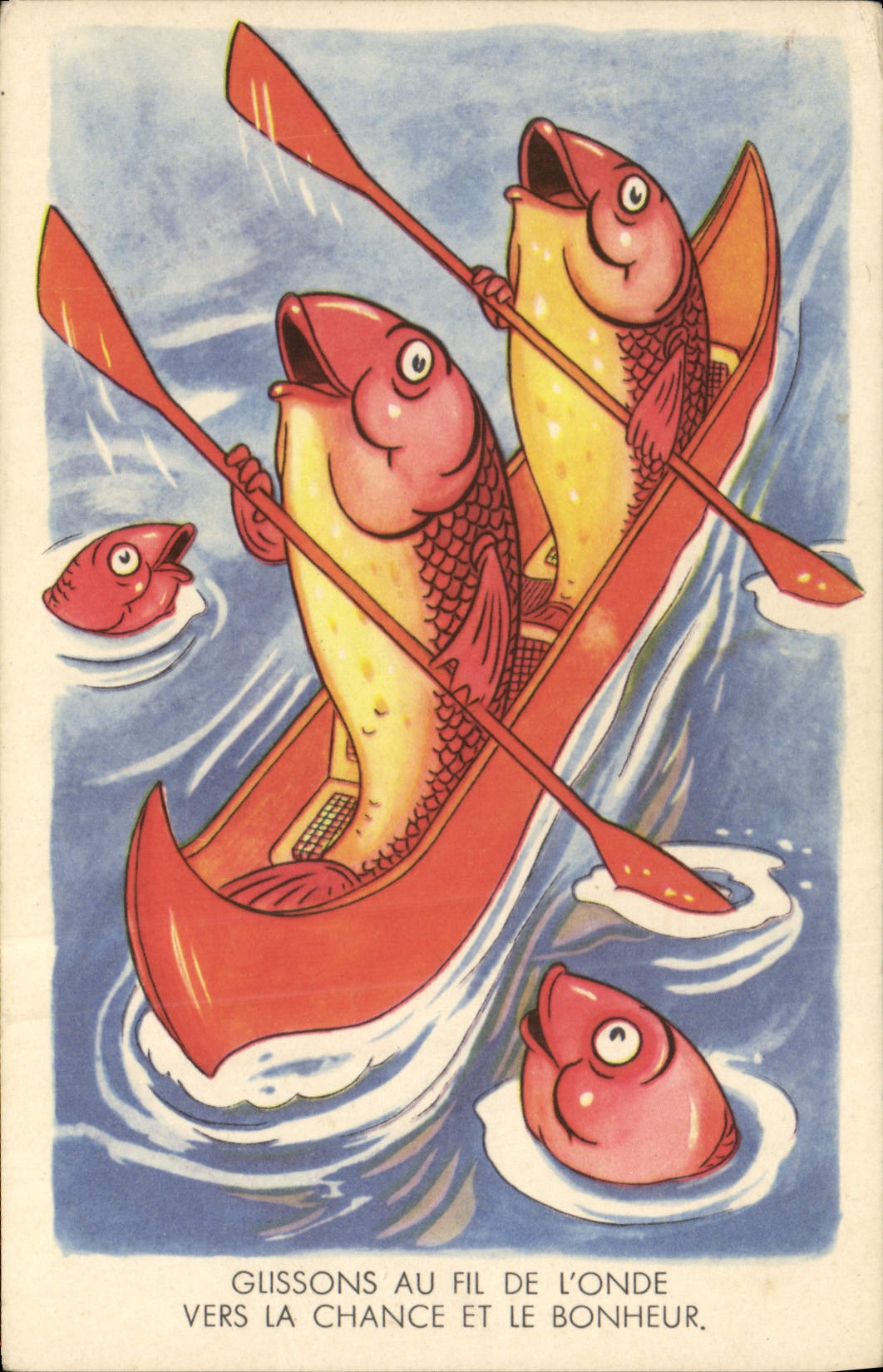 CPA Glissons au Fil de L'Onde vers la Chance et le Bonheur Aviron