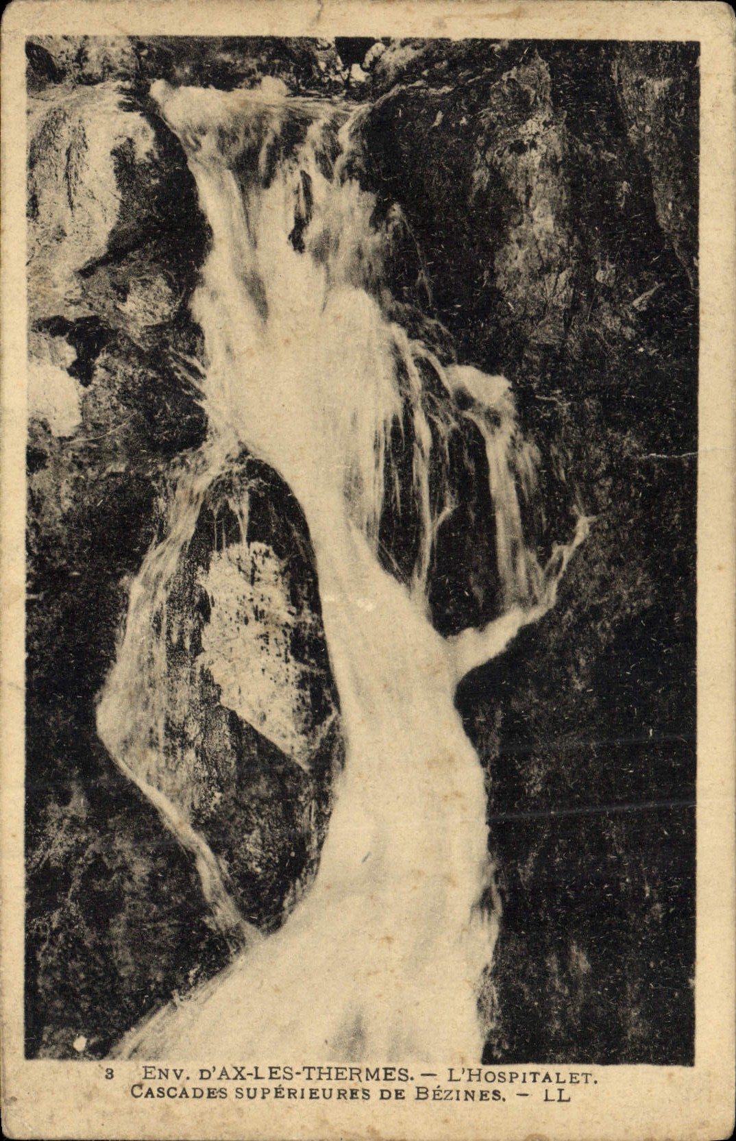 CPA Env d'Ax les Thermes L'Hospitalet Cascades Superieures de Bezines 