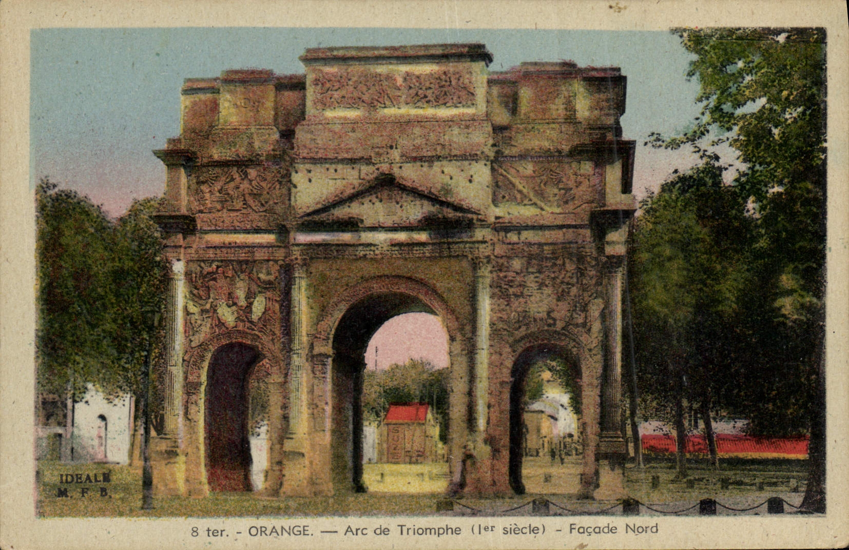 CPA Orange Arc de Triomphe Facade Nord 
