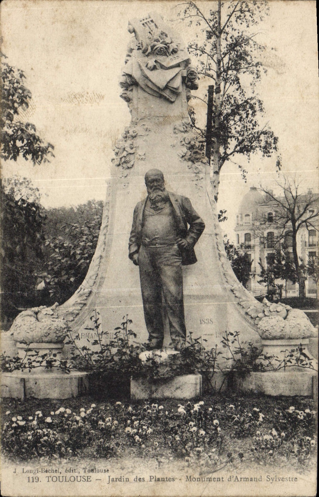 CPA Toulouse Jardin des Plantes Monument d'Armand Sylvestre 