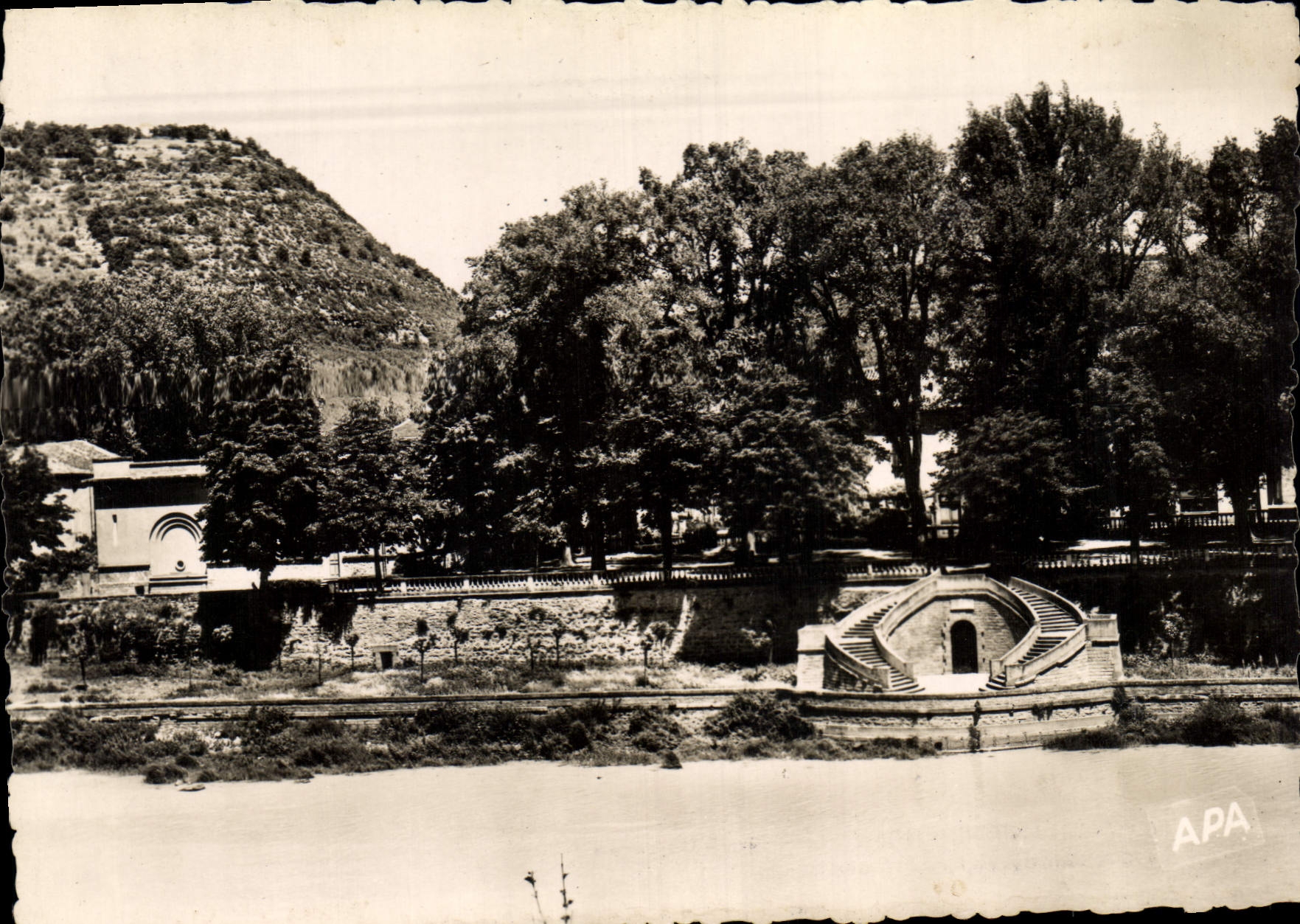 CPA Saint Antonin Noble Val Tarn et and Garonne Promenade des Moines et Grand Escalier