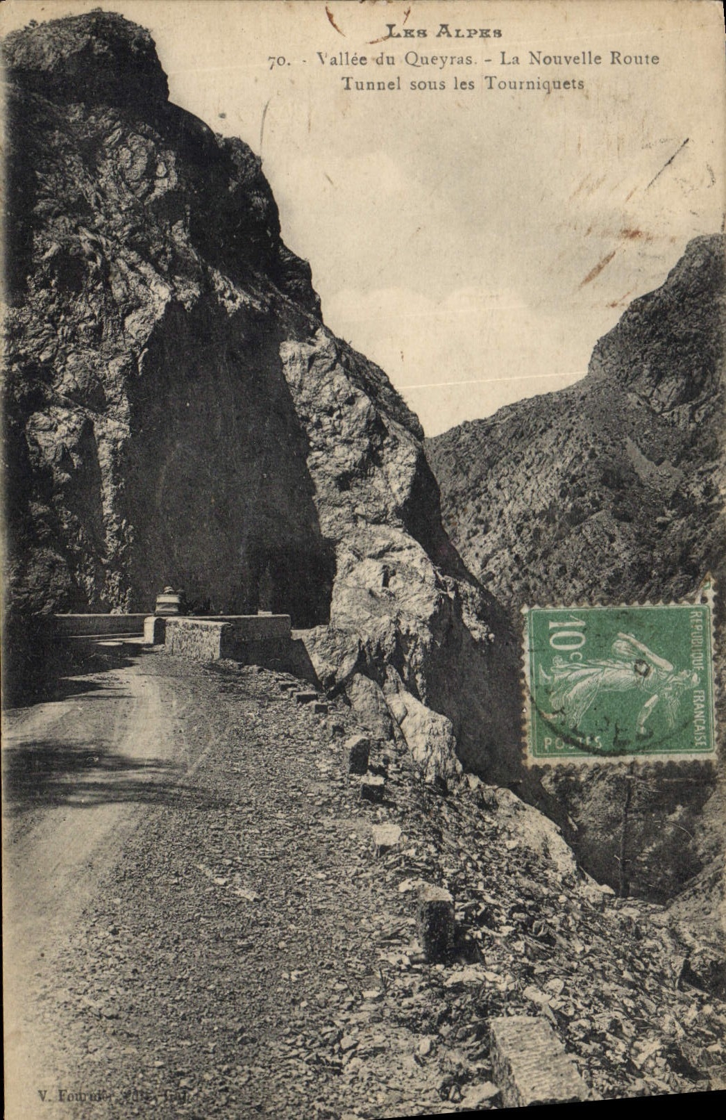 CPA Les Alpes Vallee du Queyras La Nouvelle Route Tunnel sous les Tourniquets 