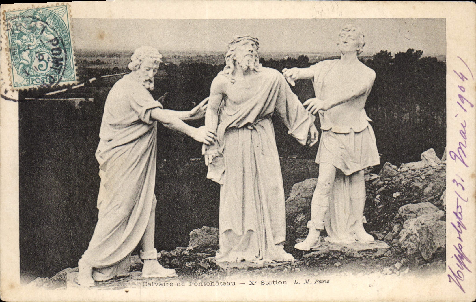 CPA Calvaire de Portschateau X Station