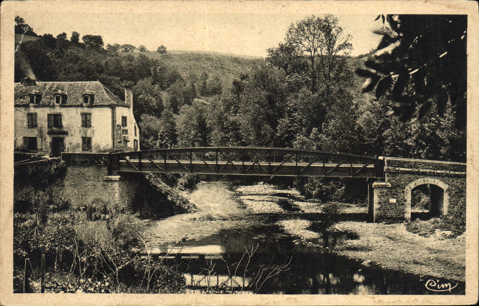 CPA Pont de Salars Aveyron Le Pont sur le Viaur