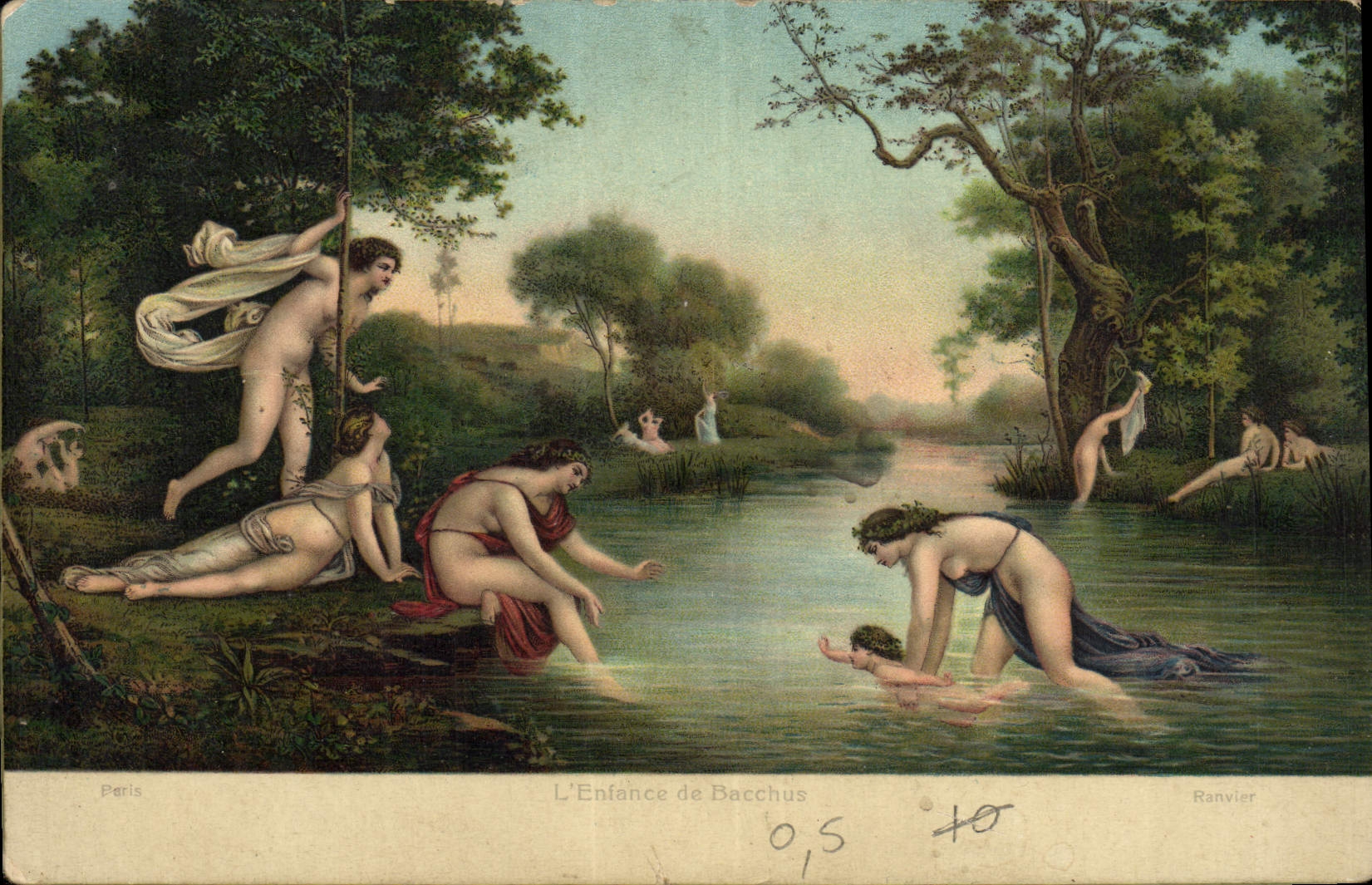 CPA L'enfance de Bacchus