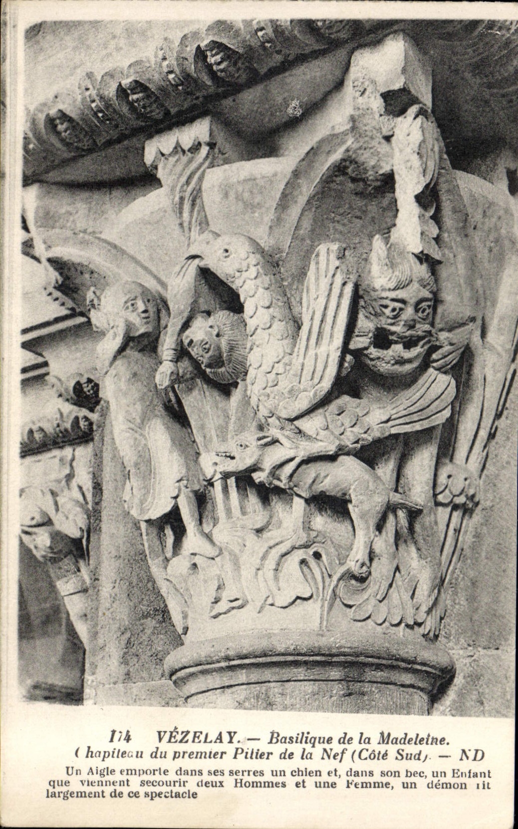 CPA Vezelay Basilique de la Madeleine Un aigle