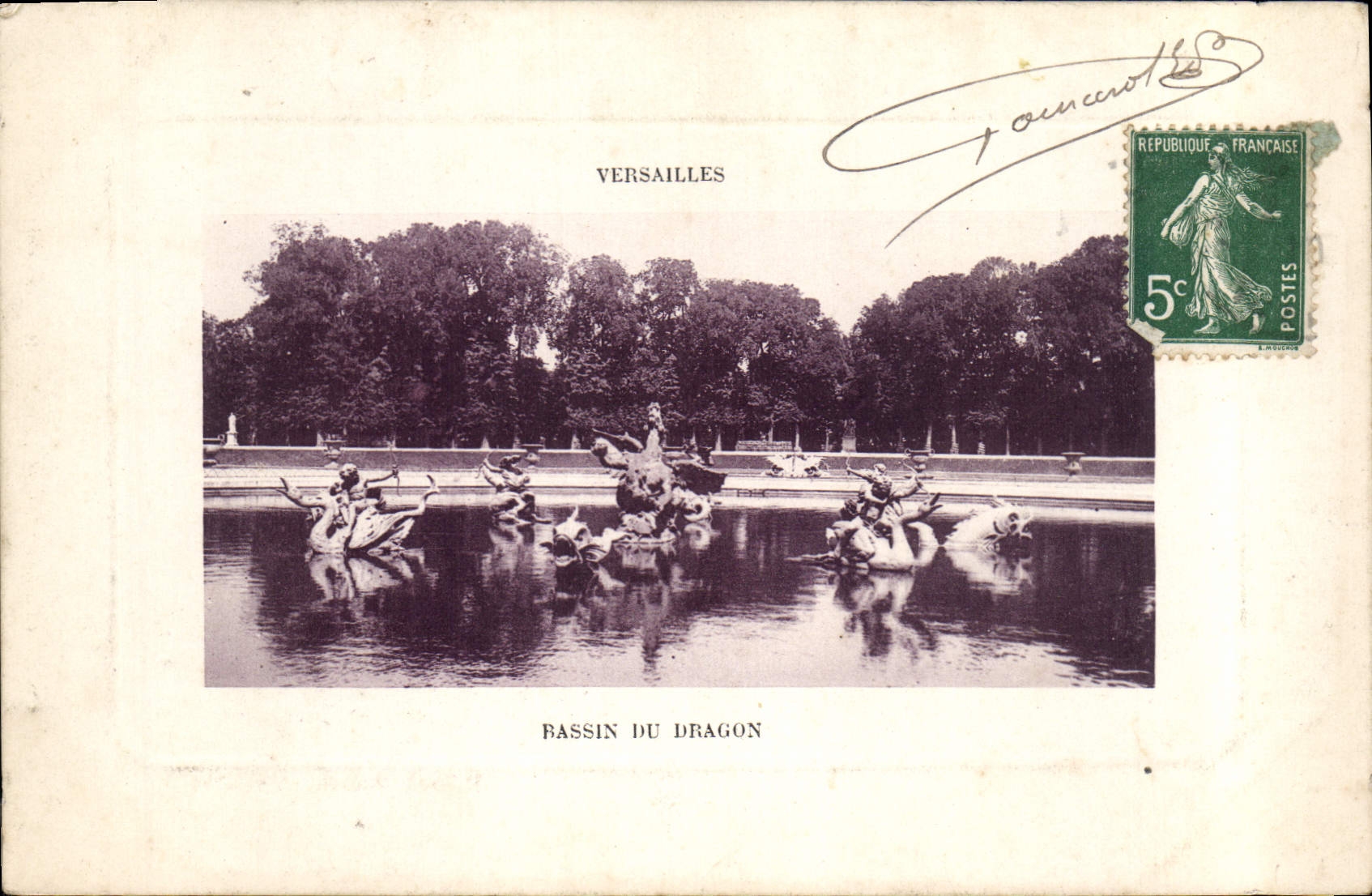CPA Versailles Bassin du Dragon 