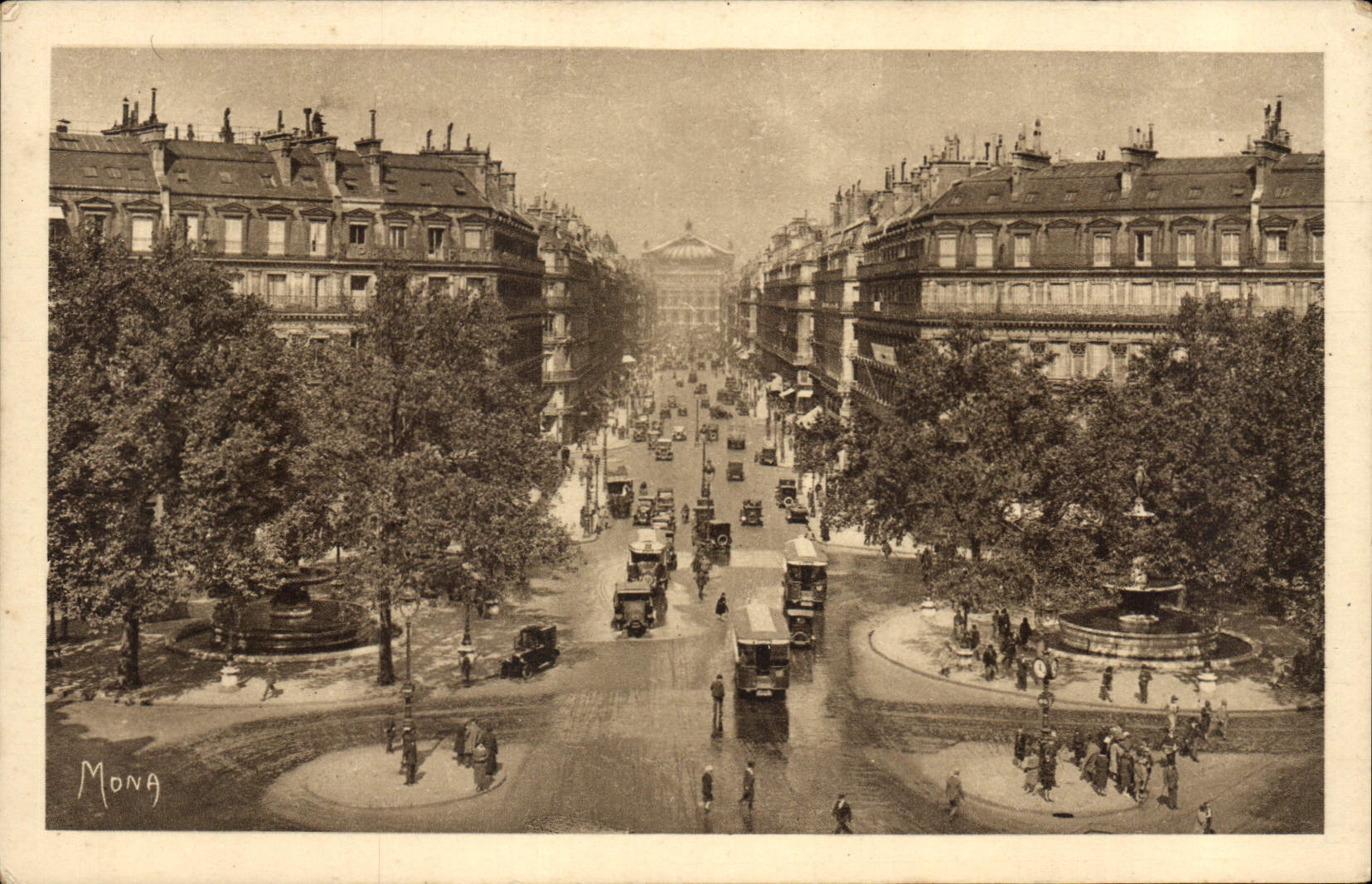 CPA Les Petits Tableaux de Paris Avenue de l'Opera et place du Theatre Francais 