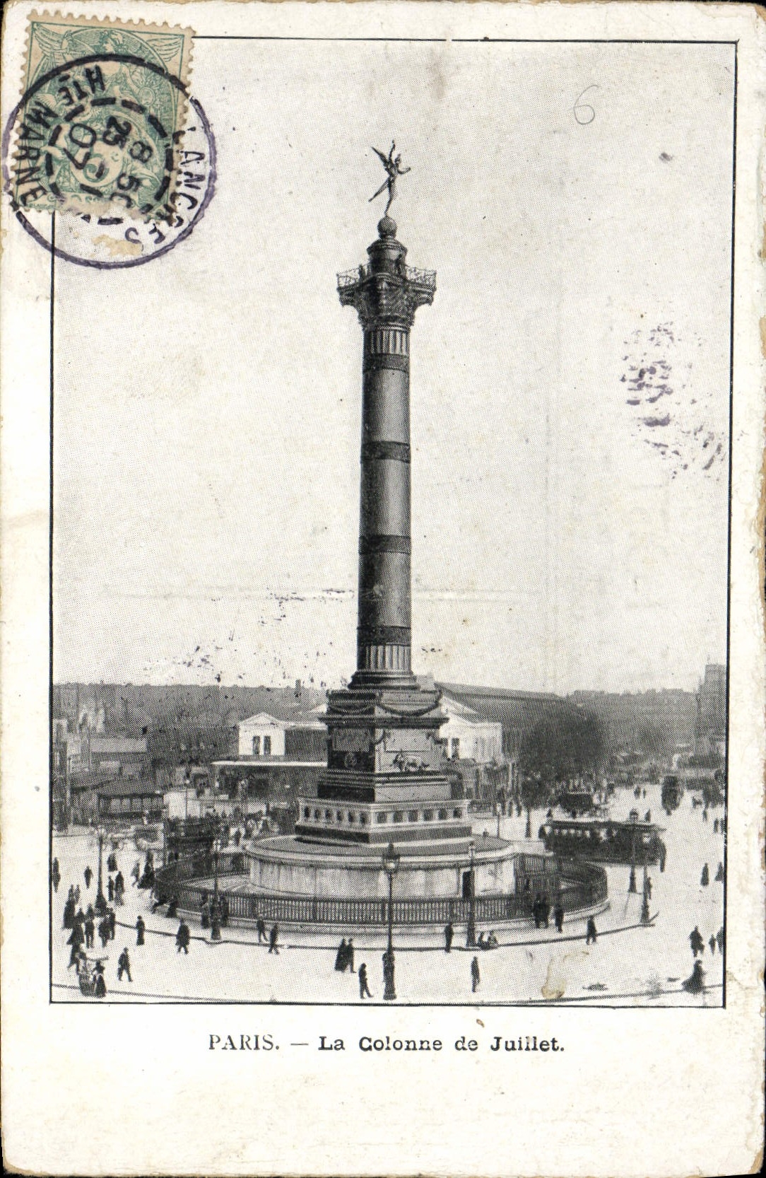 CPA Paris La Colonne de Juillet