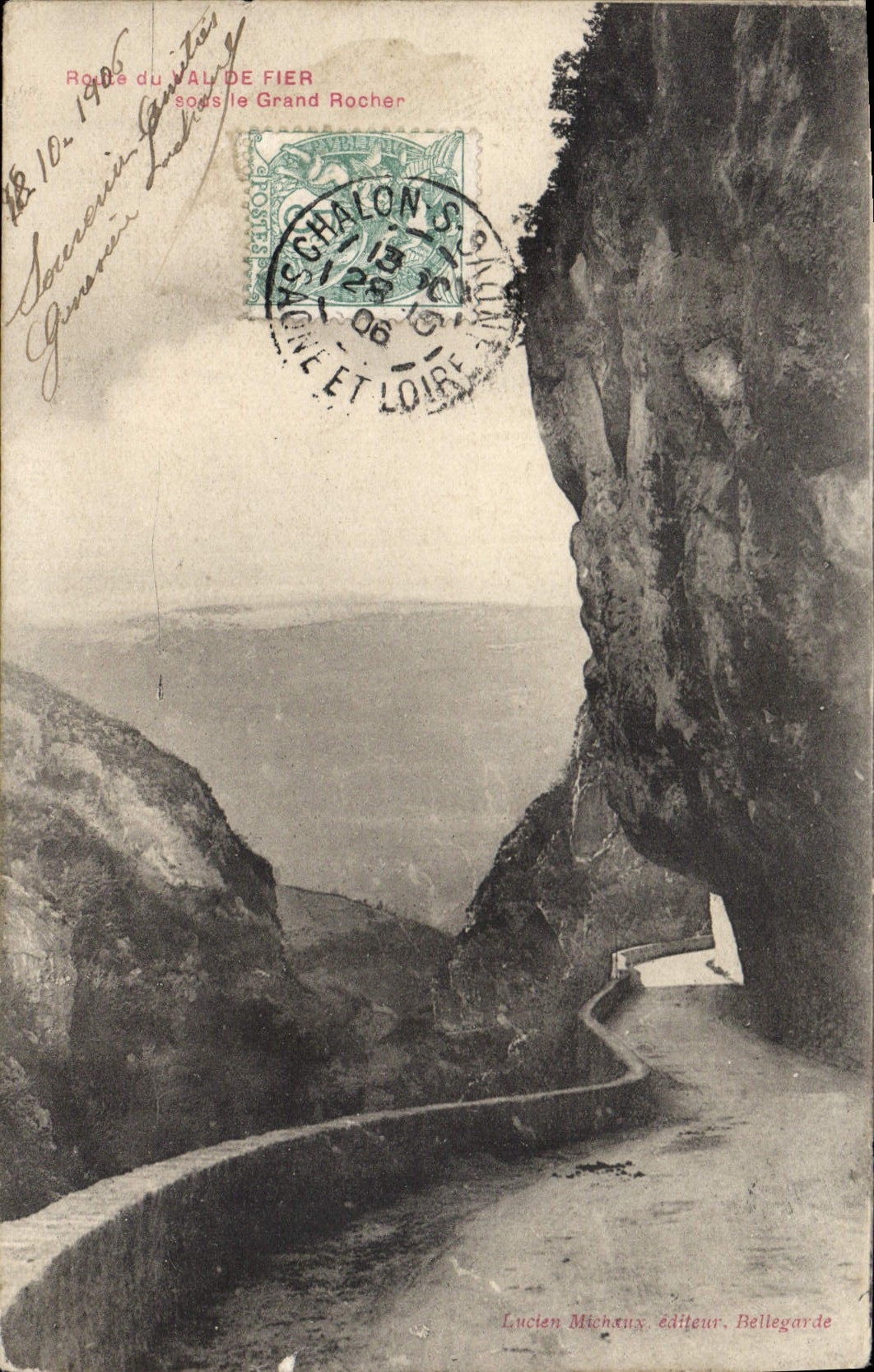 CPA Grand Rocher Route du Val de Fier