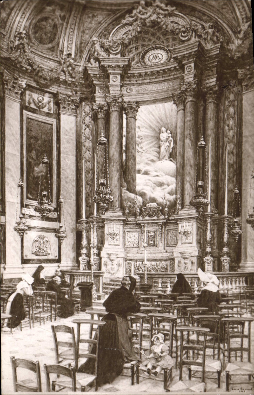 CPA Societe des Artistes Francais Louis Beroud La Chapelle de la Vierge 