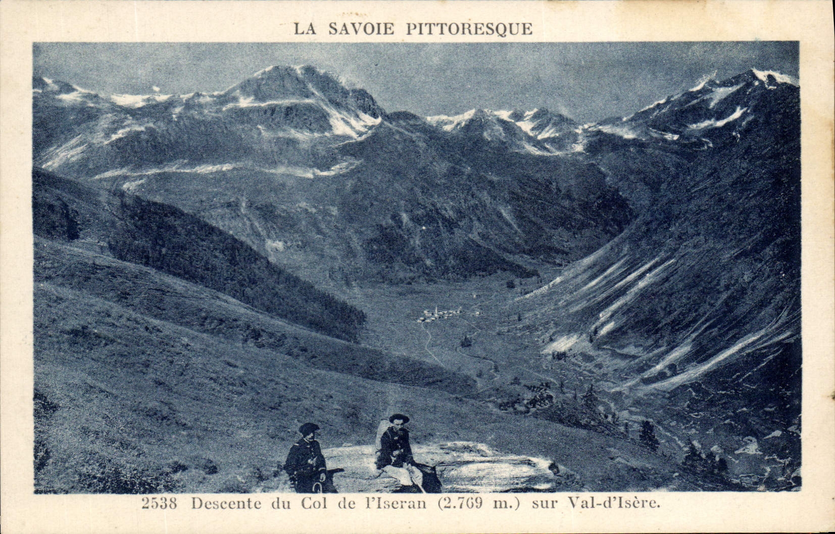 CPA Descente du Col de I'Iseran sur Val d'Isere