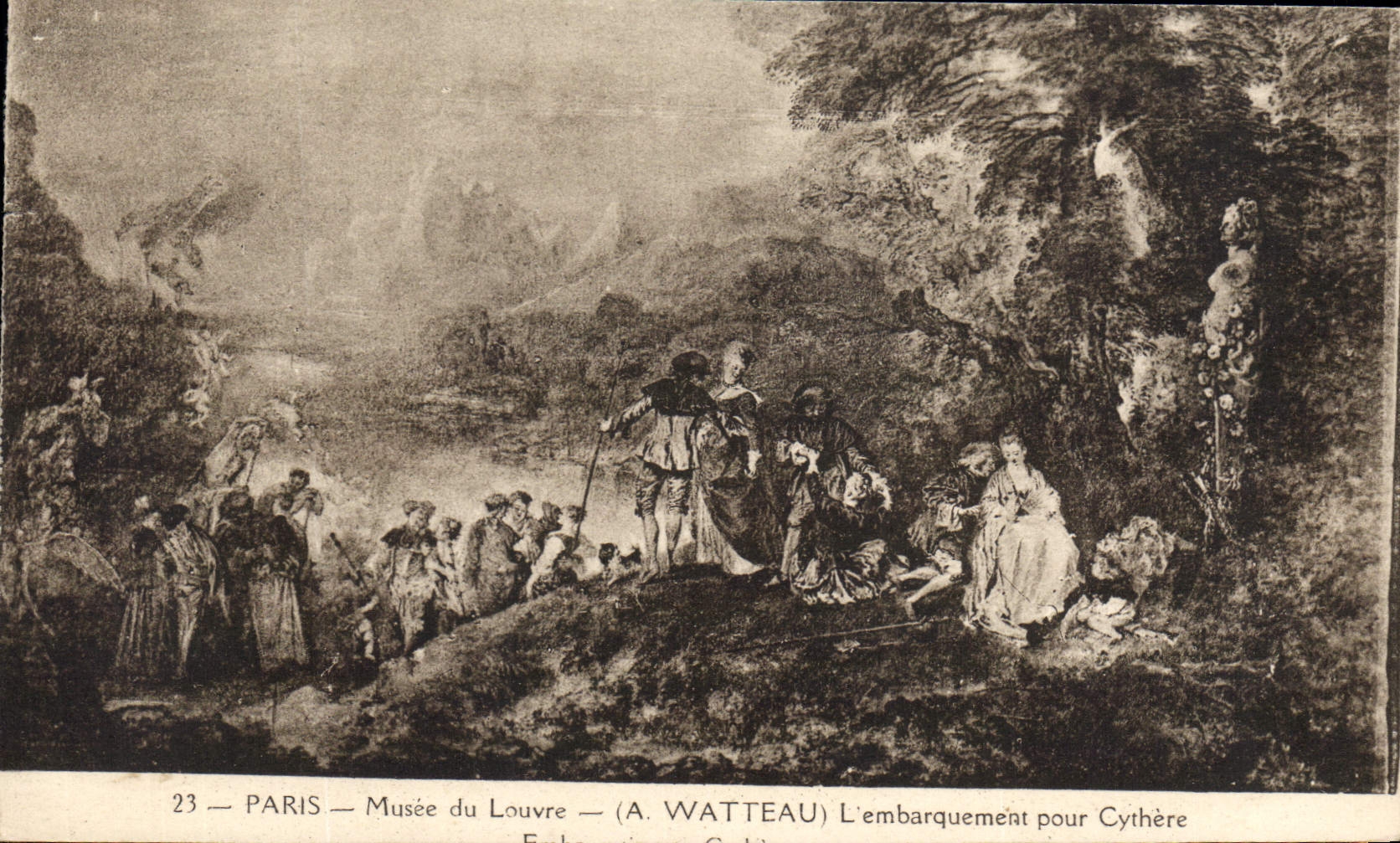 CPA Paris Musee du Louvre A Watteau L'embarquement pour Cythere