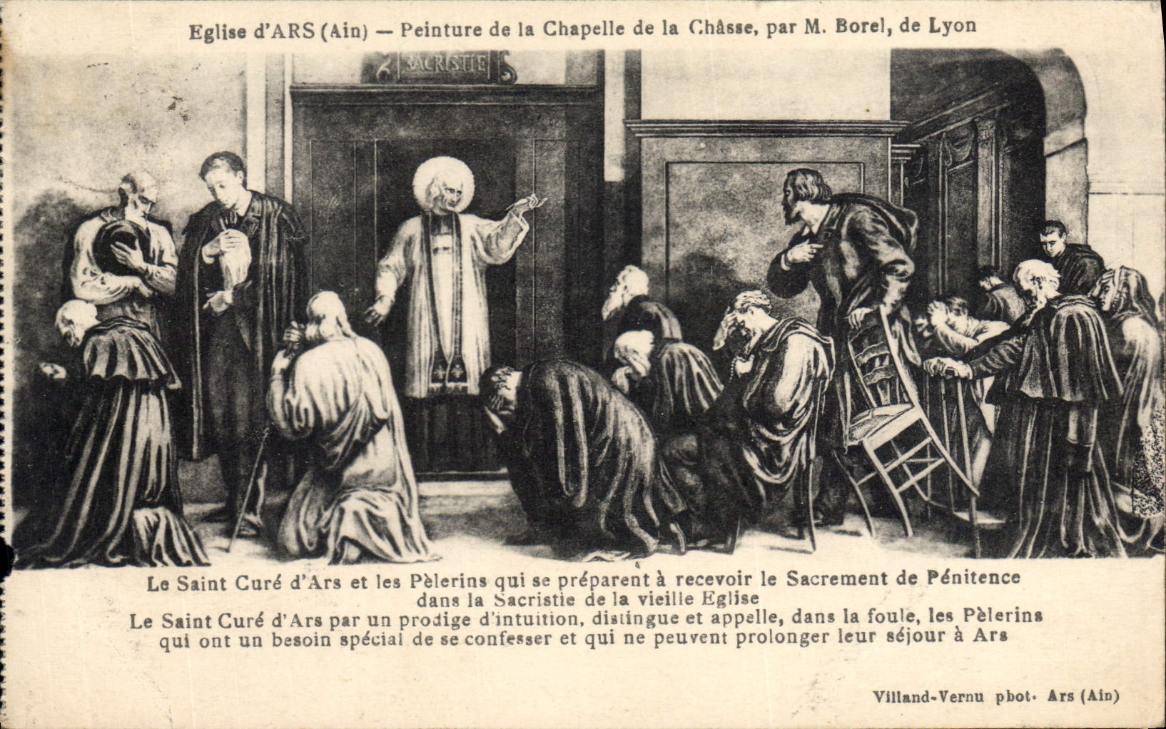 CPA Eglise d Ain Peinture de la Chapelle de la Chasse par M Borel de Lyon